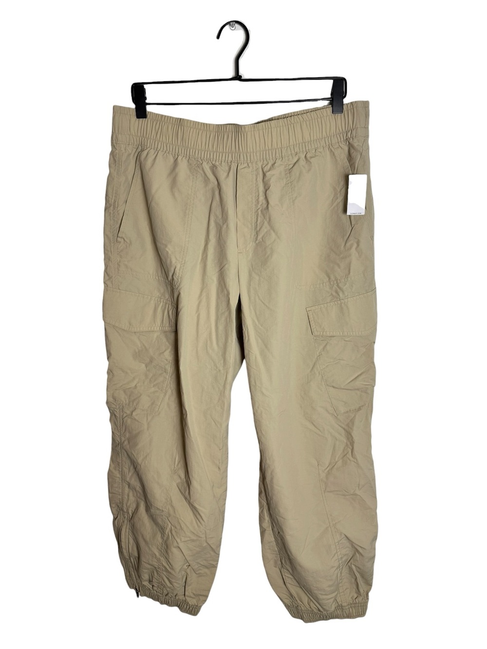 NWT Old Navy High-Waisted Ankle-Zip Cargo Joggers Tan L Petite